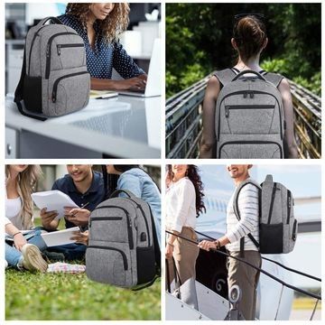 Laptop tahan air ransel Perjalanan Bisnis Slim Laptop tahan pencurian ransel USBCharging