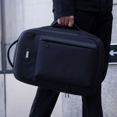 Waterproof Custom Logo Laptop Backpack Dengan RPET Bahan Kain Daur Ulang Ramah Lingkungan