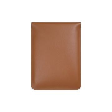 Tas Laptop Pelindung Kulit Kecokelatan dengan Genggaman Magnetik