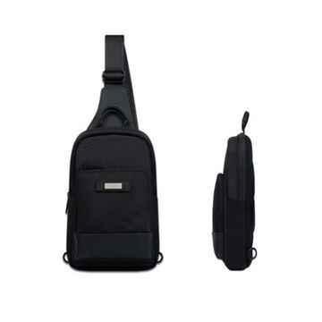 10' Unisex Sling Bag Daypack Messenger Dengan Warna Hitam Abu-abu
